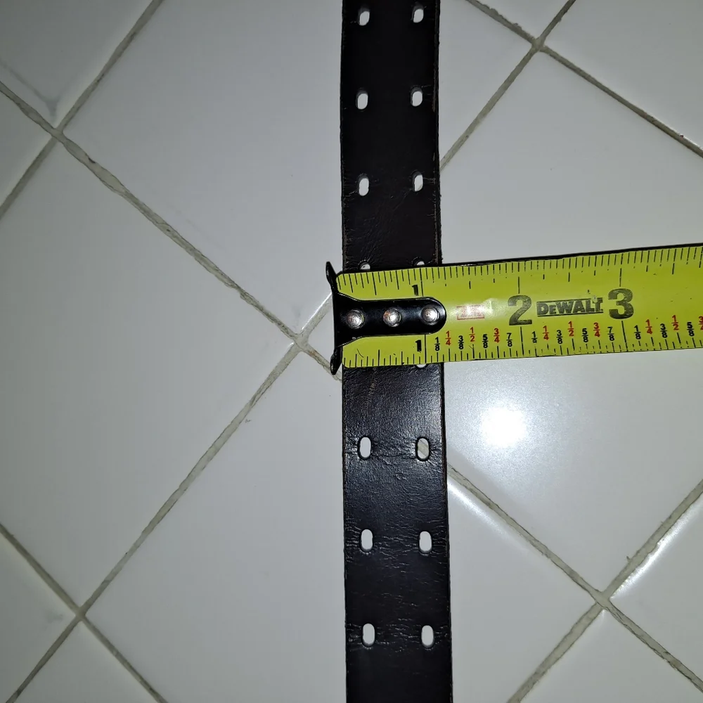 Dark brown leather belt adjustable travel men’s summer party winter casual sport